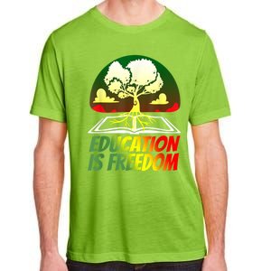 Black History T Shirts For Women Men Education Is Freedom Adult ChromaSoft Performance T-Shirt