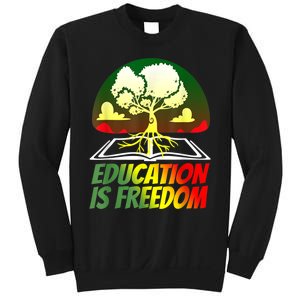 Black History T Shirts For Women Men Education Is Freedom Sweatshirt