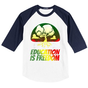 Black History T Shirts For Women Men Education Is Freedom Baseball Sleeve Shirt