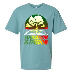 Black History T Shirts For Women Men Education Is Freedom Sueded Cloud Jersey T-Shirt