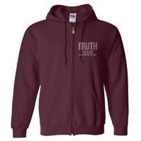 Black History Teach The Truth The Whole Truth And Nothing But The Truth Full Zip Hoodie