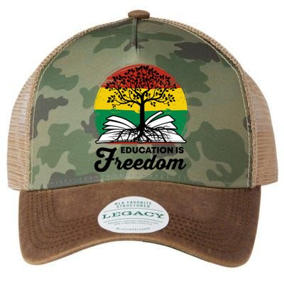 Black History Teacher Education Is Freedom Bhm African Pride Funny Gift Legacy Tie Dye Trucker Hat