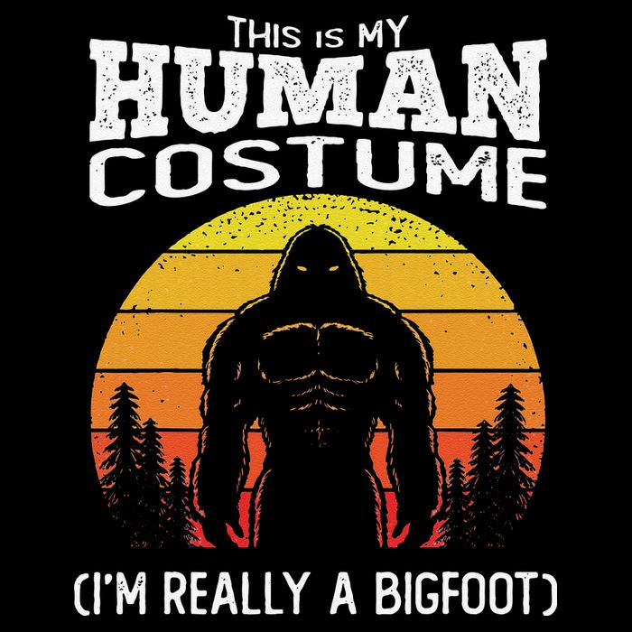 Bigfoot Halloween This Is My Human Costume Im A Bigfoot Flatbill Hat