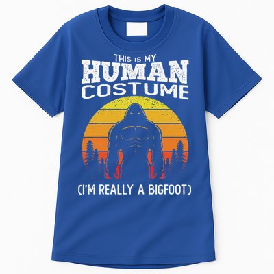 Bigfoot Halloween This Is My Human Costume Im A Bigfoot Tall T-Shirt