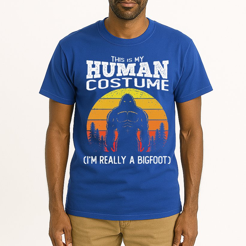 Bigfoot Halloween This Is My Human Costume Im A Bigfoot Tall T-Shirt
