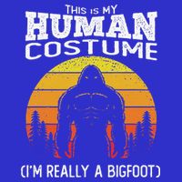 Bigfoot Halloween This Is My Human Costume Im A Bigfoot Tall T-Shirt