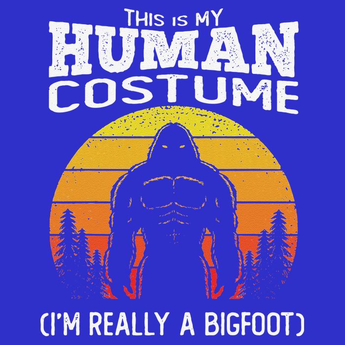 Bigfoot Halloween This Is My Human Costume Im A Bigfoot Tall T-Shirt