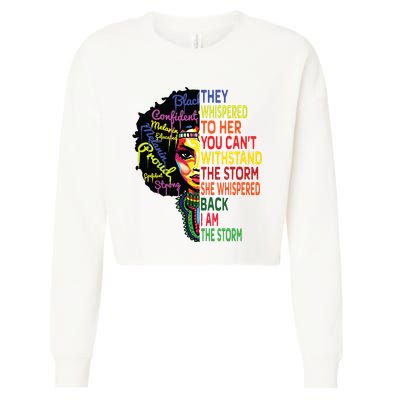 Black History T For Women I Am The Storm Juneteenth Cropped Pullover Crew