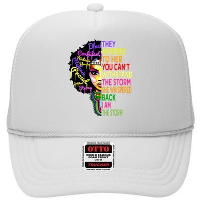 Black History T Shirts For Women I Am The Storm Juneteenth High Crown Mesh Back Trucker Hat