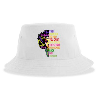 Black History T Shirts For Women I Am The Storm Juneteenth Sustainable Bucket Hat