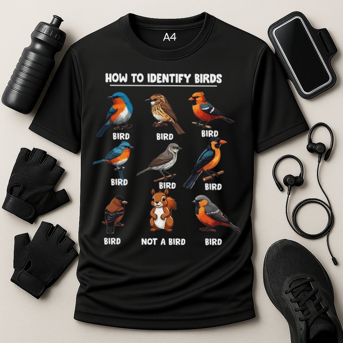 Bird How To Identify Birds Birds Lovers Watching Performance Shirt
