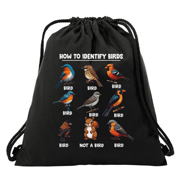 Bird How To Identify Birds Birds Lovers Watching Drawstring Bag