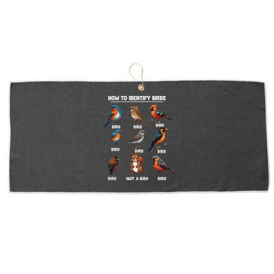 Bird How To Identify Birds Birds Lovers Watching Large Microfiber Waffle Golf Towel