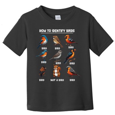 Bird How To Identify Birds Birds Lovers Watching Toddler T-Shirt
