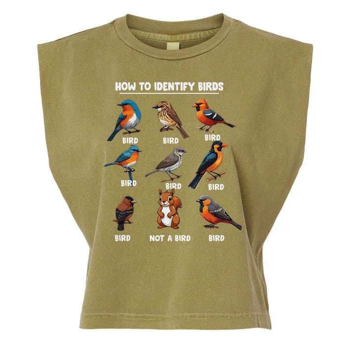 Bird How To Identify Birds Birds Lovers Watching Garment-Dyed Women's Muscle Tee