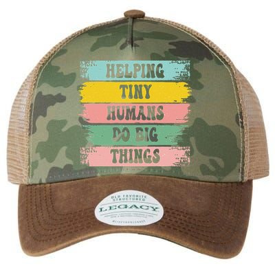 Brushstroke Helping Tiny Humans Do Big Things Speed Teacher Legacy Tie Dye Trucker Hat