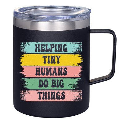 Brushstroke Helping Tiny Humans Do Big Things Speed Teacher 12oz Stainless Steel Coffee Mug