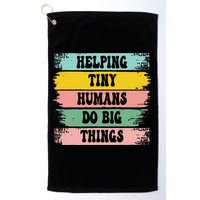 Brushstroke Helping Tiny Humans Do Big Things Speed Teacher Golf Towel