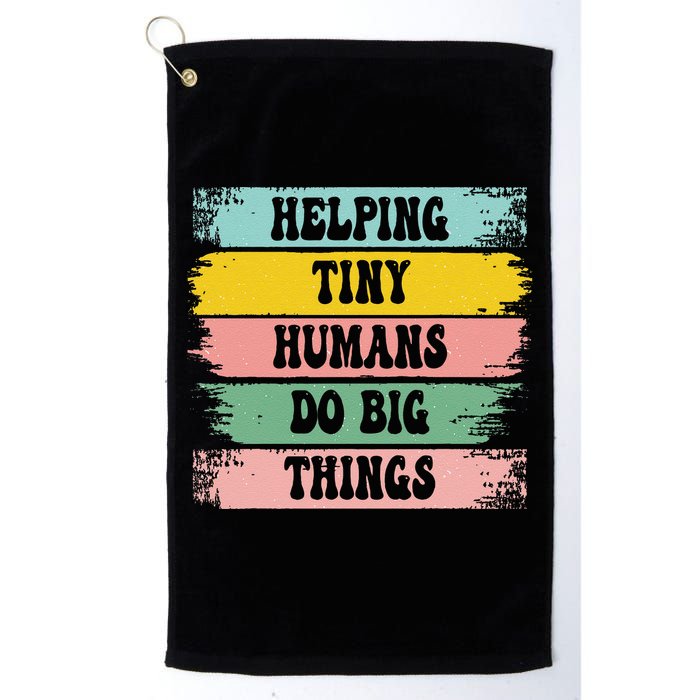 Brushstroke Helping Tiny Humans Do Big Things Speed Teacher Golf Towel