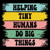 Brushstroke Helping Tiny Humans Do Big Things Speed Teacher Women's Crop Top Tee