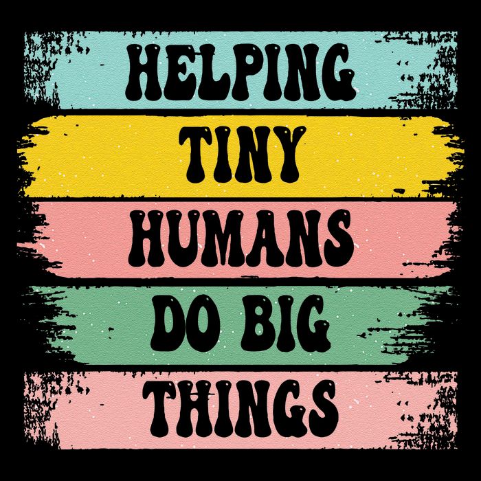 Brushstroke Helping Tiny Humans Do Big Things Speed Teacher Women's Crop Top Tee