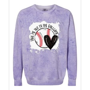 Ball Heart Take Me Out To Ball Game Ball Season Colorblast Crewneck Sweatshirt