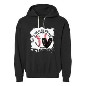 Ball Heart Take Me Out To Ball Game Ball Season Garment-Dyed Fleece Hoodie