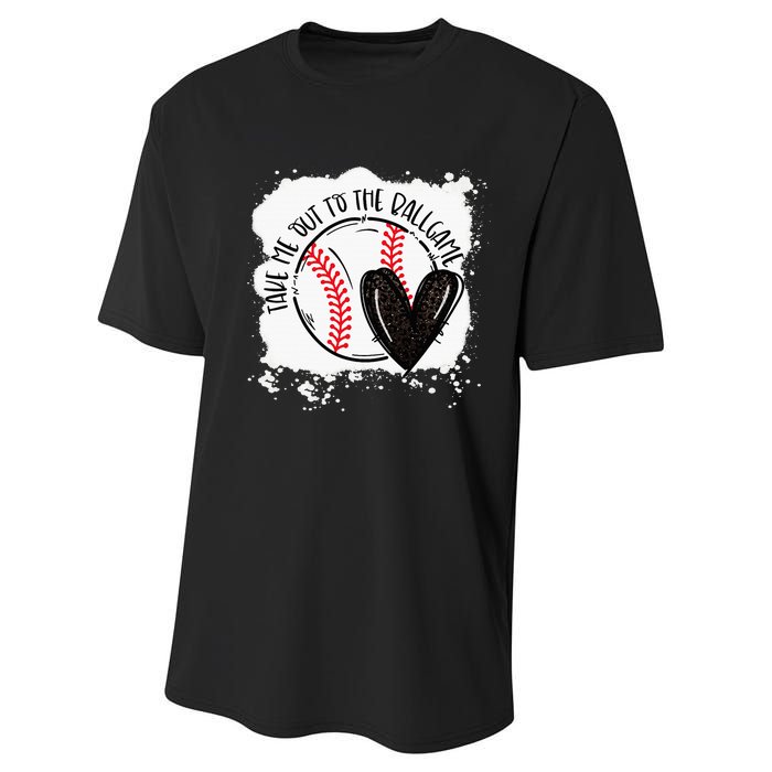 Ball Heart Take Me Out To Ball Game Ball Season Performance Sprint T-Shirt