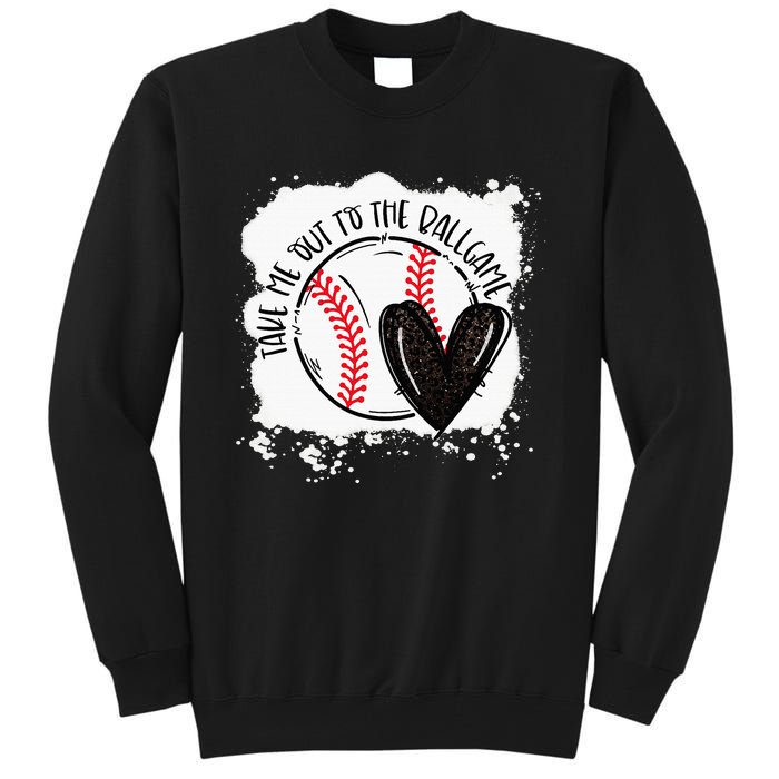 Ball Heart Take Me Out To Ball Game Ball Season Tall Sweatshirt