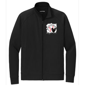 Ball Heart Take Me Out To Ball Game Ball Season Stretch Full-Zip Cadet Jacket