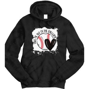 Ball Heart Take Me Out To Ball Game Ball Season Tie Dye Hoodie