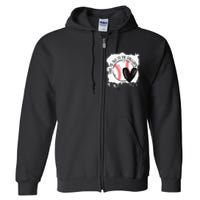 Ball Heart Take Me Out To Ball Game Ball Season Full Zip Hoodie