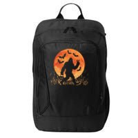 Bigfoot Halloween Trick Or Treat Rock On Sasquatch Graphic City Backpack