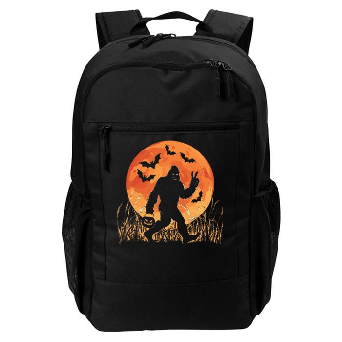 Bigfoot Halloween Trick Or Treat Rock On Sasquatch Graphic Daily Commute Backpack