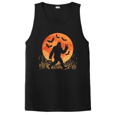 Bigfoot Halloween Trick Or Treat Rock On Sasquatch Graphic PosiCharge Competitor Tank