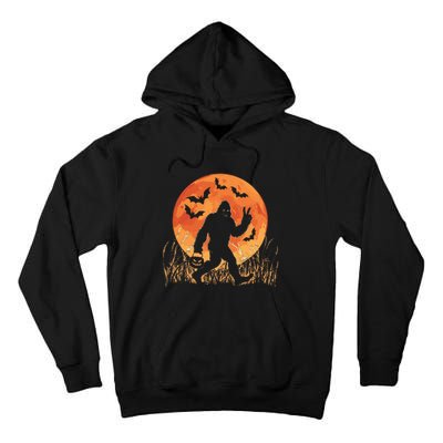 Bigfoot Halloween Trick Or Treat Rock On Sasquatch Graphic Tall Hoodie