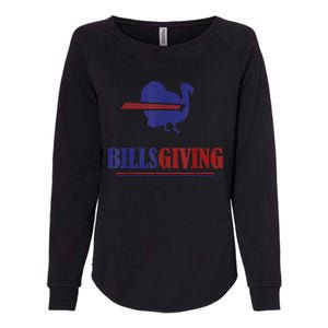 Billsgiving Happy Thanksgiving Chicken American Football Womens California Wash Sweatshirt