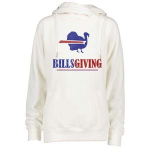 Billsgiving Happy Thanksgiving Chicken American Football Womens Funnel Neck Pullover Hood