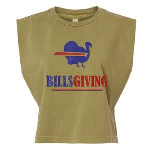 Billsgiving Happy Thanksgiving Chicken American Football Garment-Dyed Women's Muscle Tee