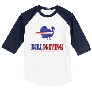 Billsgiving Happy Thanksgiving Chicken American Football Baseball Sleeve Shirt