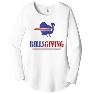 Billsgiving Happy Thanksgiving Chicken American Football Women's Perfect Tri Tunic Long Sleeve Shirt