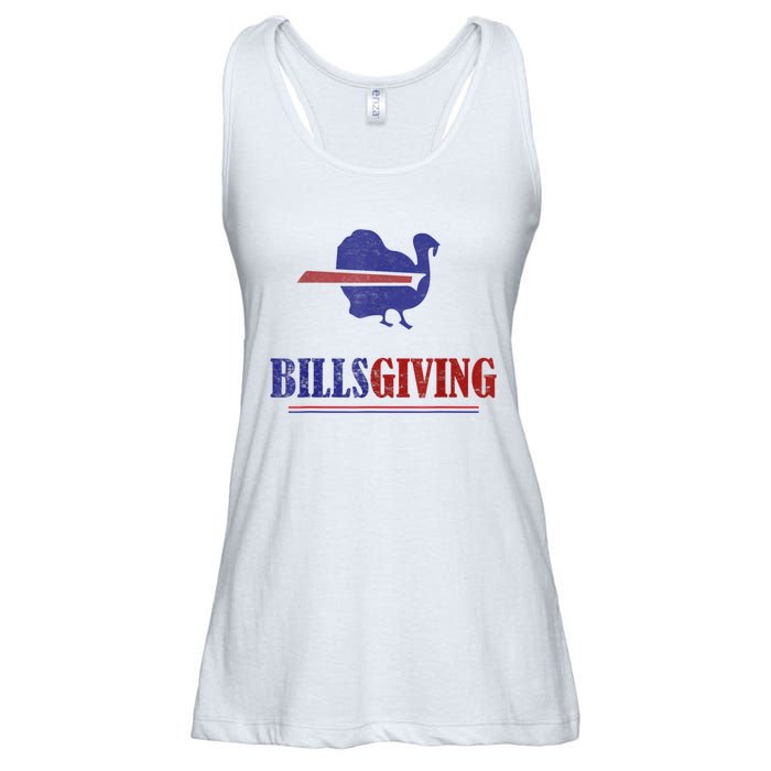 Billsgiving Happy Thanksgiving Chicken American Football Ladies Essential Flowy Tank