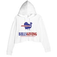 Billsgiving Happy Thanksgiving Chicken American Football Crop Fleece Hoodie