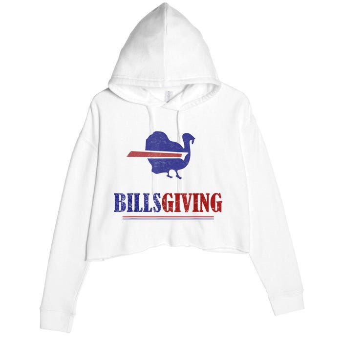 Billsgiving Happy Thanksgiving Chicken American Football Crop Fleece Hoodie