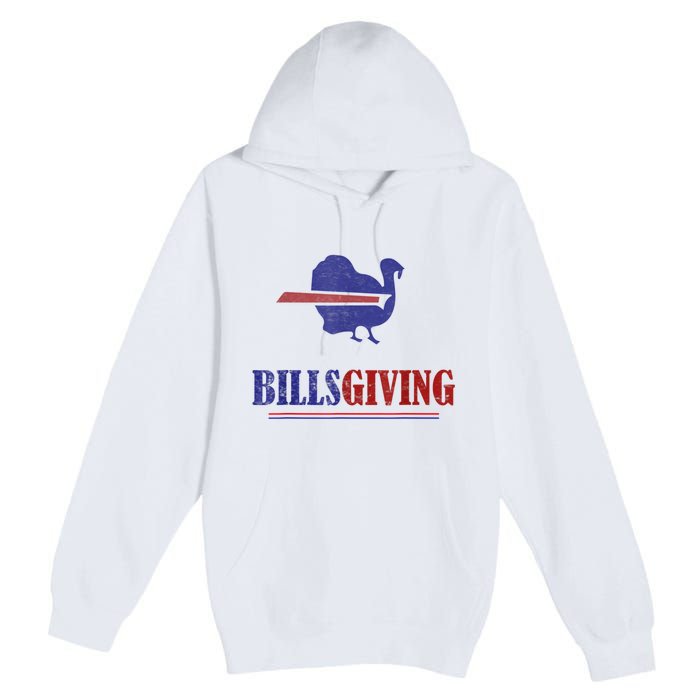 Billsgiving Happy Thanksgiving Chicken American Football Premium Pullover Hoodie