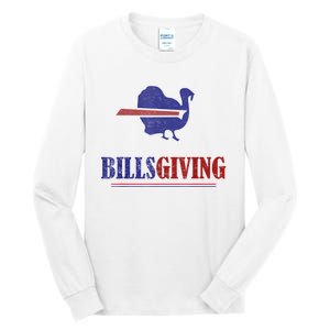 Billsgiving Happy Thanksgiving Chicken American Football Tall Long Sleeve T-Shirt