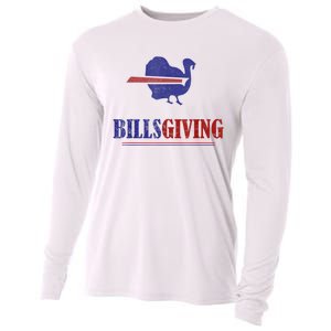 Billsgiving Happy Thanksgiving Chicken American Football Cooling Performance Long Sleeve Crew