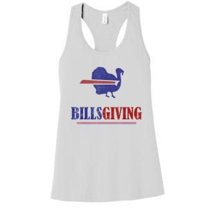 Billsgiving Happy Thanksgiving Chicken American Football Women's Racerback Tank