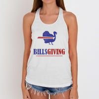 Billsgiving Happy Thanksgiving Chicken American Football Women's Knotted Racerback Tank