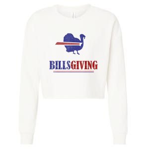 Billsgiving Happy Thanksgiving Chicken American Football Cropped Pullover Crew